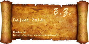 Bajkai Zalán névjegykártya