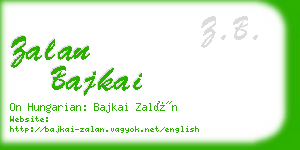 zalan bajkai business card